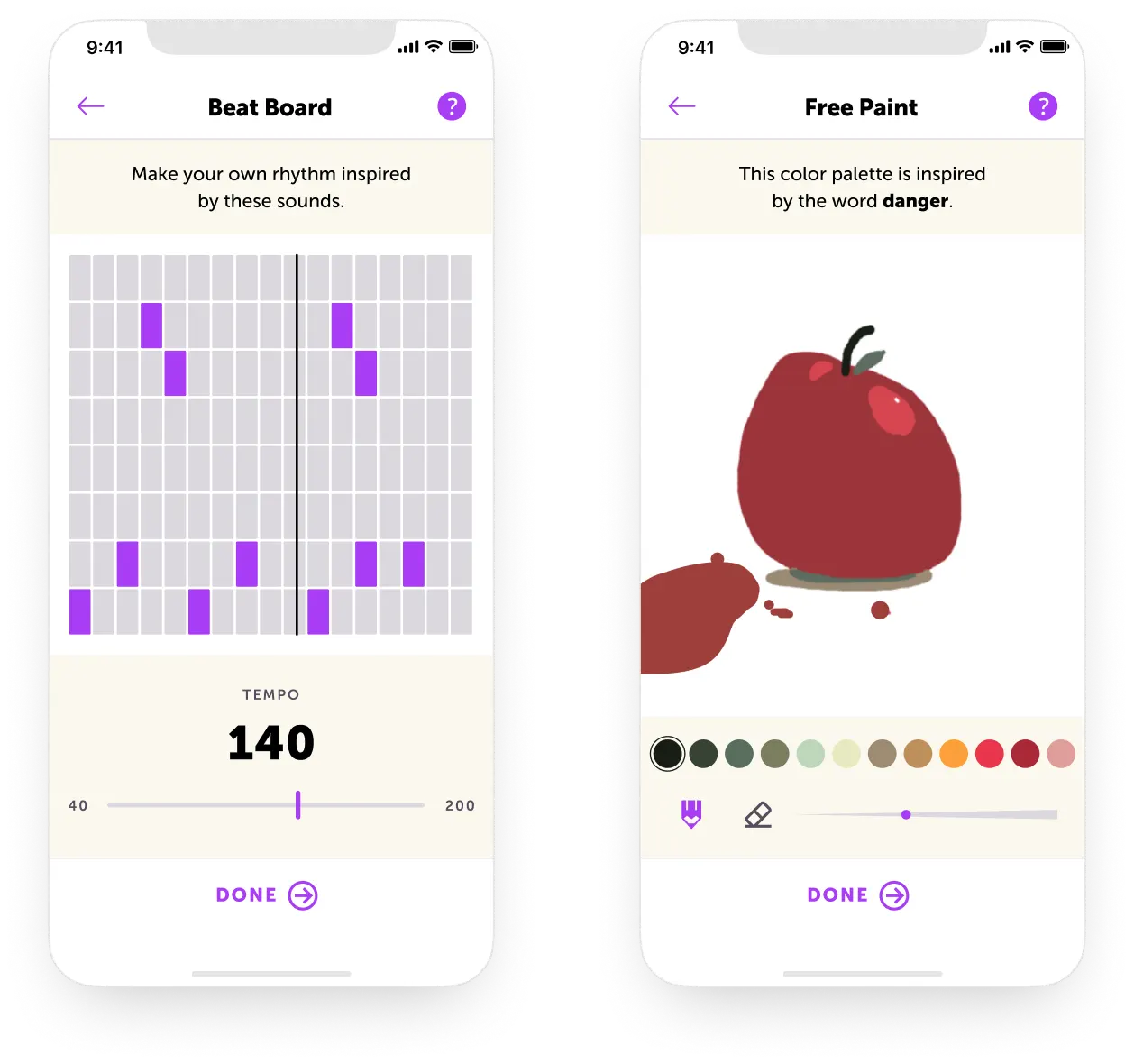 Figment interface showing twelve activity types in one shared experience